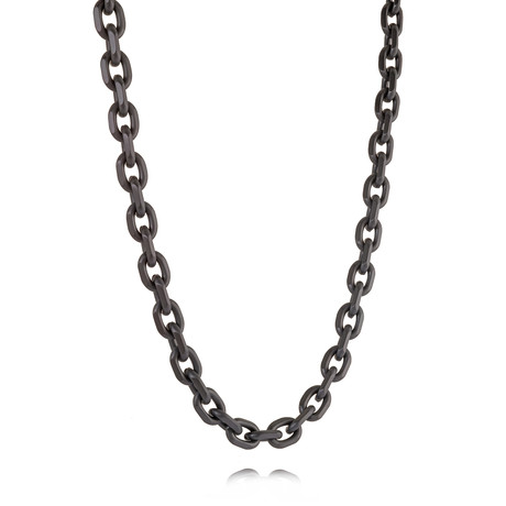 Oval Link Necklace // 5mm // Black (22")