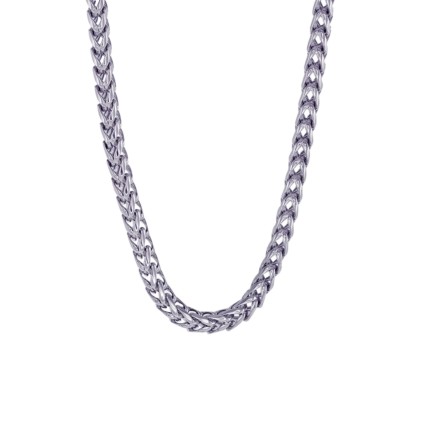 Polished Round Franco Necklace // 5mm // Silver (20