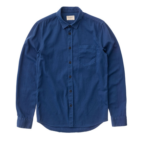 Henry Pigment Dyed Long Sleeve // Oden Blue (S)