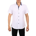 Derek Short Sleeve Button-Up Shirt // White (M)