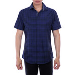 Derek Short Sleeve Button-Up Shirt // Navy (L)