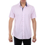 Cannon Short Sleeve Button-Up Shirt // Pink (S)