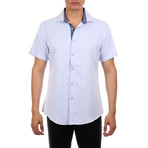 Marcus Short-Sleeve Button-Up Shirt // Blue (L)