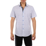 Ethan Short-Sleeve Button-Up Shirt // Blue (M)
