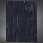 Bracket Rug // Deep Blue (4'W x 6'L)