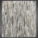 Bracket Rug // Gray + Brown Tones (4'W x 6'L)