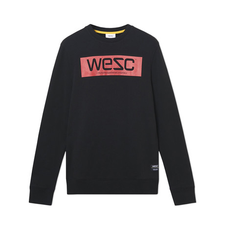 Miles WeSC Logo Sweatshirt // Black (XS)