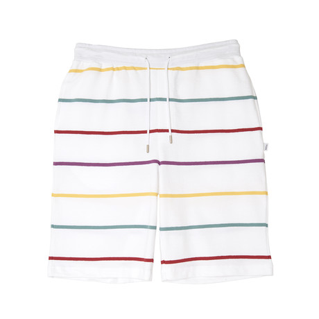 Marty Yarn Dye Stripe Shorts // White (XS)