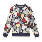 Marvin Collage Sweatshirt // Navy Blazer (XS)