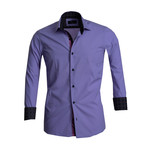 Reversible Cuff French Cuff Dress Shirt // Purple (M)