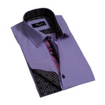 Reversible Cuff French Cuff Dress Shirt // Purple (2XL)