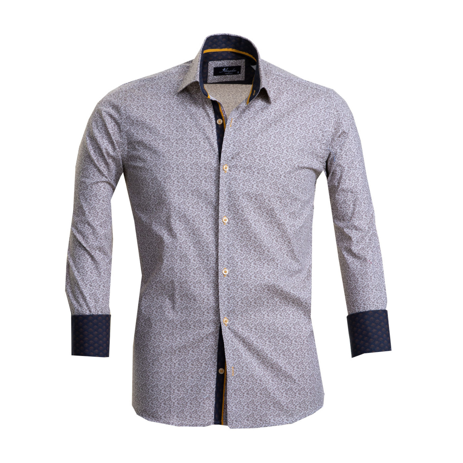 Reversible French Cuff Dress Shirt // Tan (S) - Amedeo Exclusive ...