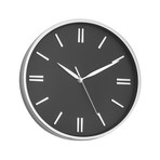 Lino 12" Sweep Motion Clock (Black)