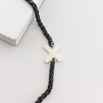 X Necklace // Silver + Black