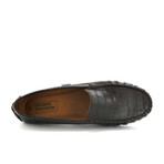 Vamp Mocassin // Crocodile Embosed Leather // Dark Brown (40)