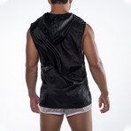 Hard Core // Fluid Sleeveless Hoody // Black (L)