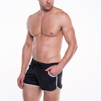 Go Softwear // Dolphin Swim Short // Black + White (L)