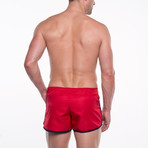 Go Softwear // Dolphin Swim Short // Red + Navy (L)