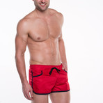 Go Softwear // Dolphin Swim Short // Red + Navy (L)