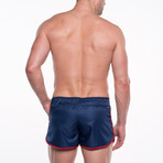 Go Softwear // Dolphin Swim Short // Navy + Red (L)