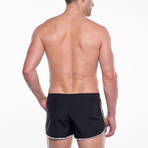 Go Softwear // Dolphin Swim Short // Black + White (M)