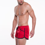 Go Softwear // Dolphin Swim Short // Red + Navy (S)