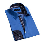 Reversible Cuff French Cuff Dress Shirt // Ocean Blue (3XL)