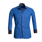Reversible Cuff French Cuff Dress Shirt // Ocean Blue (S)