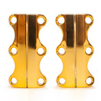 Zubits Magnetic Shoe Closures // Gold (Size 1)