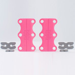 Zubits Magnetic Shoe Closures // Pink (Size 1)