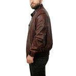 Monte Leather Jacket // Light Brown (2XL)