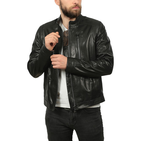 Benjamin Leather Jacket // Black (XS)