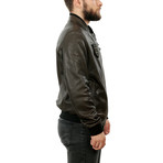 Carlo Leather Jacket // Chocolate Brown (XS)
