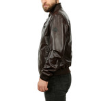 Ricardo Leather Jacket // Brown (XL)