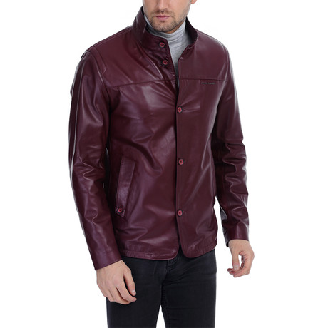 Rick Leather Jacket // Bordeaux (XS)