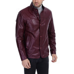 Rick Leather Jacket // Bordeaux (M)