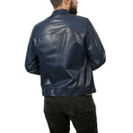 Bryce Leather Jacket // Blue (L)