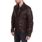 Jersey Leather Jacket // Light Brown (L)