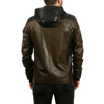 Chief Leather Jacket // Brown + Black (2XL)