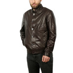 Jared Leather Jacket // Brown (XL)