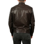 Jared Leather Jacket // Brown (XL)