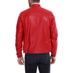 Rex Leather Jacket // Red (XL)