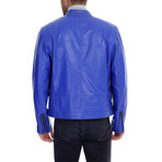 Ronald Leather Jacket // Royal Blue (3XL)