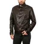 Jared Leather Jacket // Brown (XL)