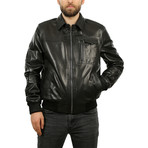 Henry Leather Jacket // Black (3XL)