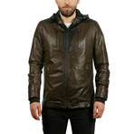 Chief Leather Jacket // Brown + Black (2XL)