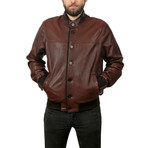 Monte Leather Jacket // Light Brown (XL)