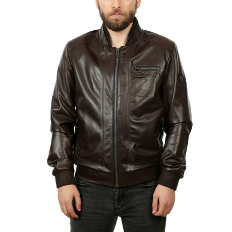 Ricardo Leather Jacket // Brown (XS)