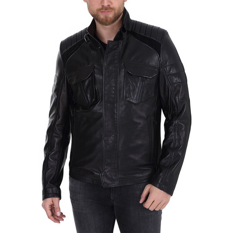 Drew Leather Jacket // Black (XS)