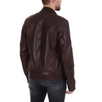 Jersey Leather Jacket // Light Brown (L)